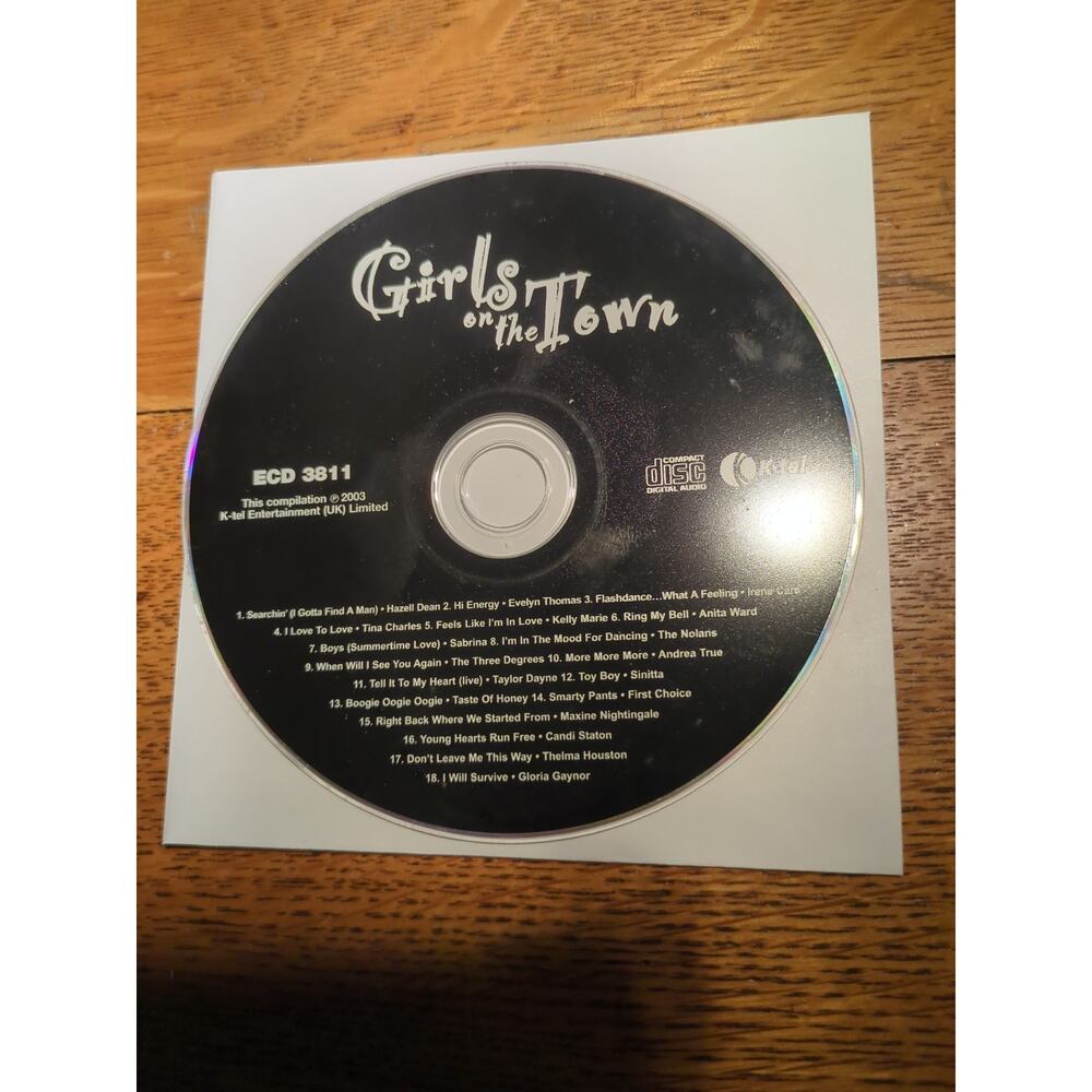 GIRLS ON THE TOWN VARIOUS ARTISTS 18 SONGS CD Disc Only